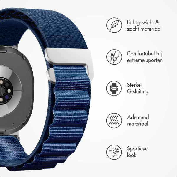 imoshion Nylon Alpine bandje Samsung Galaxy Watch 8 (40/44mm) / Classic (46mm) - Donkerblauw