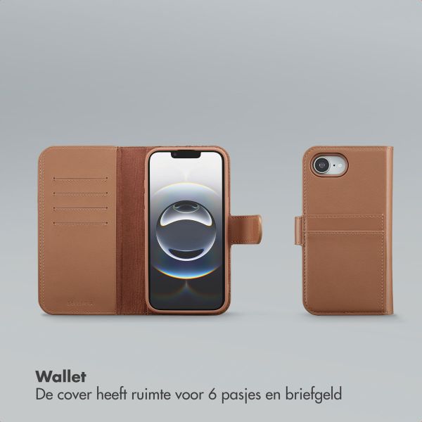 Selencia Olyn Uitneembare Bookcase met MagSafe Apple iPhone 16e - Bruin