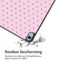imoshion Design Trifold Bookcase Apple iPad 11 (2025) 11 inch A16 / iPad 10 (2022) 10.9 inch - Happy Dots