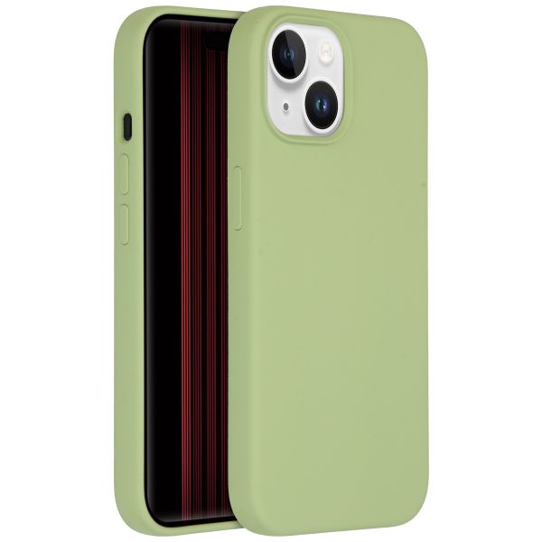 Accezz Liquid Silicone Backcover iPhone 15 - Groen