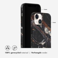 Selencia Aurora Fashion Backcover iPhone 14 - Duurzaam hoesje - 100% gerecycled - Zwart Marmer