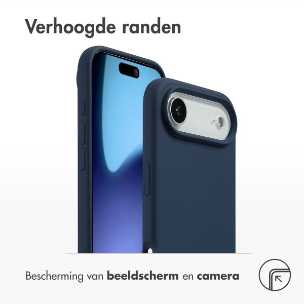 Accezz Liquid Silicone Backcover met MagSafe Apple iPhone Air - Donkerblauw