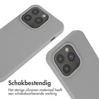 imoshion Siliconen hoesje met koord iPhone 15 Pro - Lichtgrijs