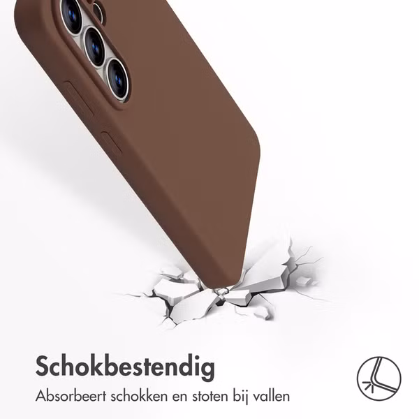 Accezz Liquid Silicone Backcover met MagSafe Samsung Galaxy S26 Ultra - New Tea Brown