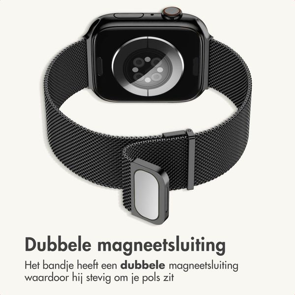 imoshion Milanees magnetisch bandje Apple Watch | 44/45/46/49 mm - Zwart