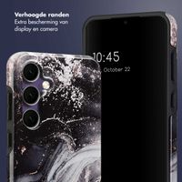 Selencia Vivid Backcover Samsung Galaxy S24 FE - Chic Marble Black