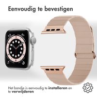 imoshion Magnetisch lederen bandje Apple Watch Series 1 t/m 9 / SE (38/40/41 mm) | Series 10 (42 mm) - Beige