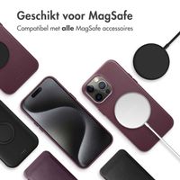 Accezz MagSafe Leather Backcover Apple iPhone 15 Pro Max - Heath Purple