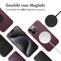 Accezz MagSafe Leather Backcover iPhone 15 Pro Max - Heath Purple