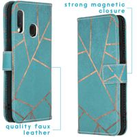 imoshion Design Softcase Bookcase Samsung Galaxy A20e - Blue Graphic