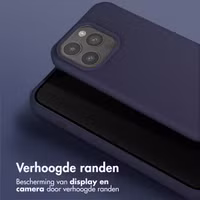 Selencia Siliconen hoesje met afneembaar koord Apple iPhone 15 Pro - Donkerblauw