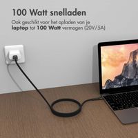 imoshion USB-C naar USB-C kabel - 100 Watt - 2 meter - Zwart