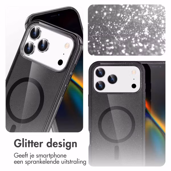 imoshion Sparkle Backcover met MagSafe Apple iPhone 17 Pro - Zwart