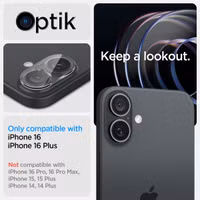 Spigen GLAStR EZ Fit Optik Camera Protector 2 Pack Apple iPhone 16 / 16 Plus - Crystal Clear