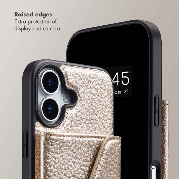 Selencia Sera Phone Case with Cord and Envelope Card Holder Apple iPhone 17 - Champagne