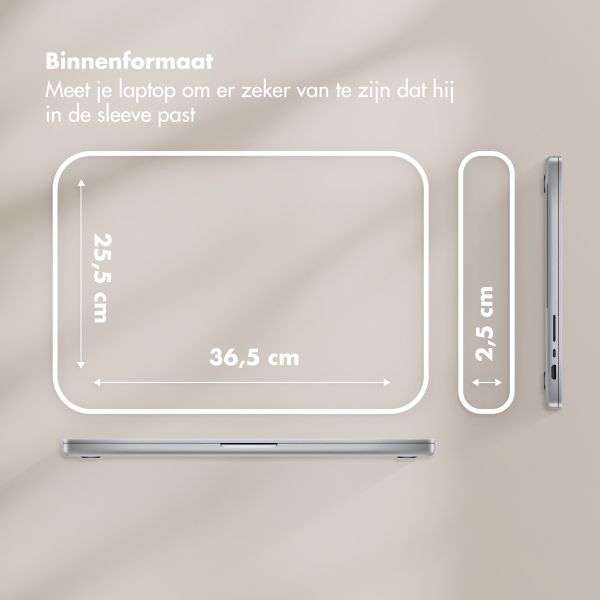 Selencia Teddy Laptop hoes 15-16 inch - Laptopsleeve - Leopard