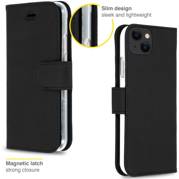 Accezz Wallet Softcase Bookcase Apple iPhone 13 - Zwart