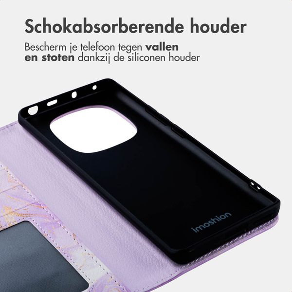 imoshion Design Bookcase Xiaomi Redmi Note 14 Pro (4G) - Purple Marble