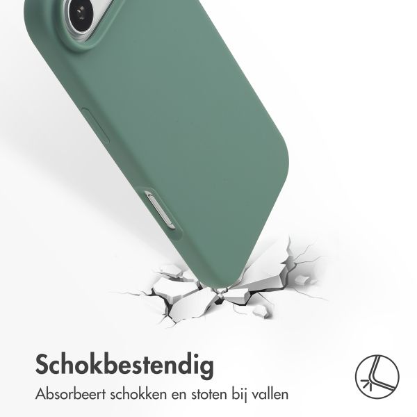 Accezz Liquid Silicone Backcover met MagSafe Apple iPhone Air - Donkergroen