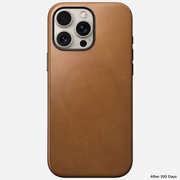Nomad Modern Leather Case met MagSafe Apple iPhone 16 Pro Max - English Tan