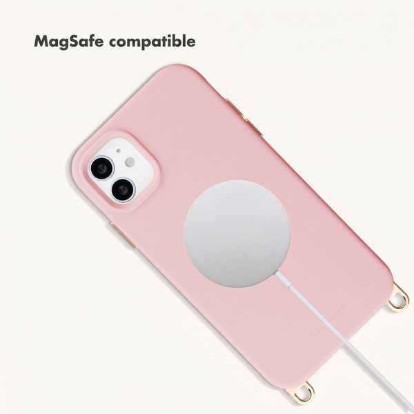 Selencia Rivièra MagSafe Back Cover with detachable hooks Apple iPhone 11 - Sorbet Pink