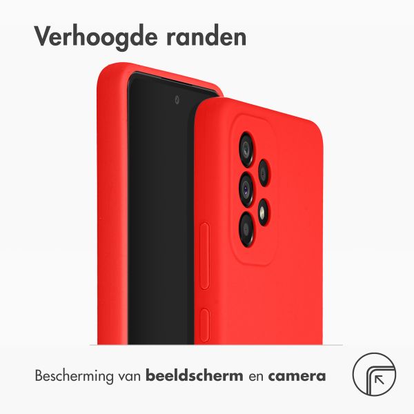 Accezz Liquid Silicone Backcover Samsung Galaxy A53 - Rood