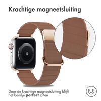 imoshion Magnetisch lederen bandje Apple Watch Series 1 t/m 9 / SE (38/40/41 mm) | Series 10 / 11 (42 mm) - Bruin