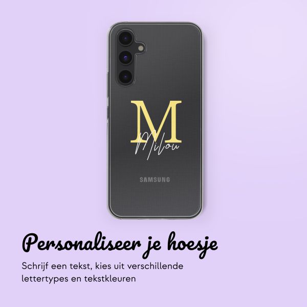 Gepersonaliseerd hoesje met letter Samsung Galaxy A54 (5G) - Transparant