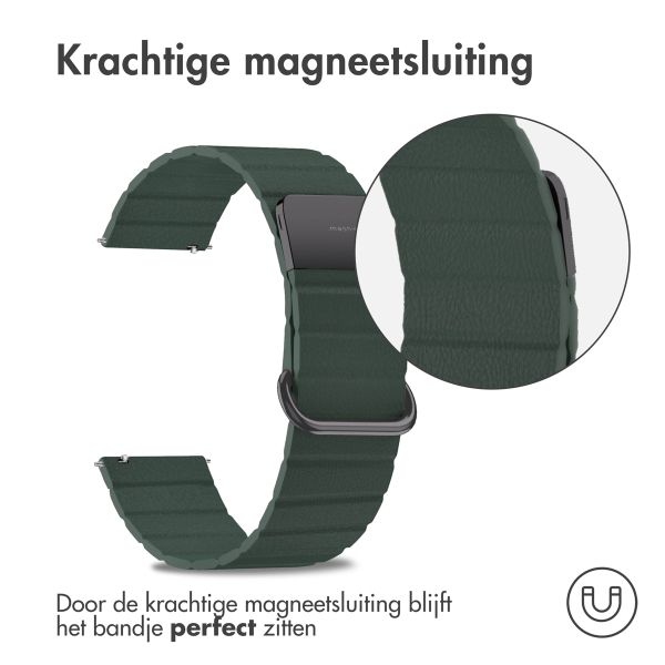 imoshion Magnetisch lederen bandje - Universeel 22 mm aansluiting - Groen