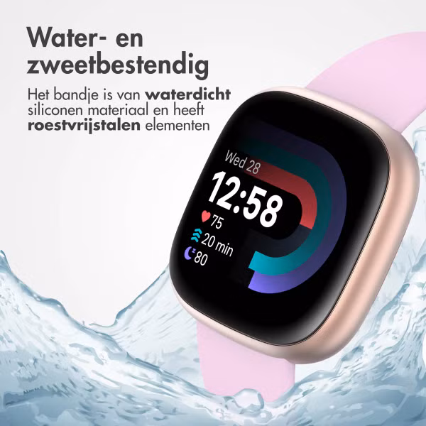 imoshion Siliconen bandje Fitbit Versa / Versa 2 / Versa Lite - Maat S - Oudroze