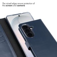 Selencia Genuine Leather Book Case Samsung Galaxy S26 - Dark Blue