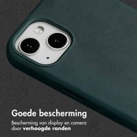 Accezz Vintage Leather Magsafe Backcover Apple iPhone 13 - Smokey Green