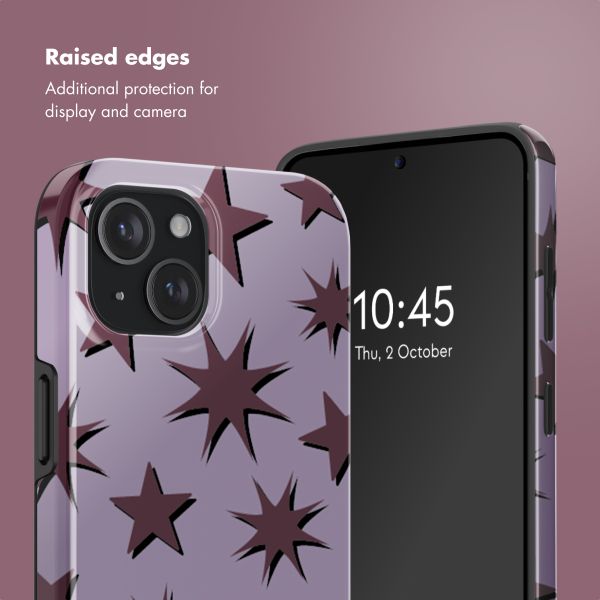 Selencia Vivid Back Cover with MagSafe Apple iPhone 15 - Stars Plum Lilac