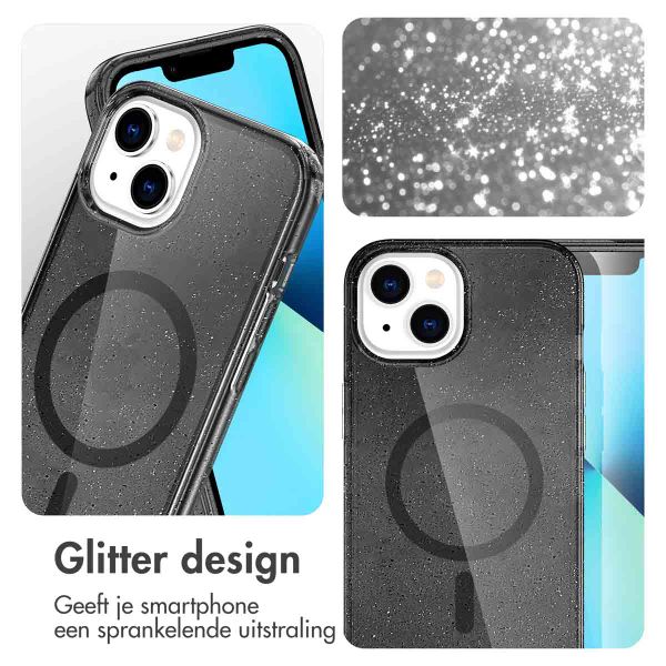 imoshion Sparkle Backcover met MagSafe Apple iPhone 14 - Glitter Zwart