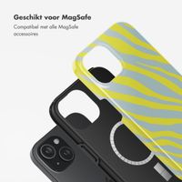 Selencia Vivid Backcover met MagSafe Apple iPhone 15 - Zebra Winter Sky Titanium Yellow