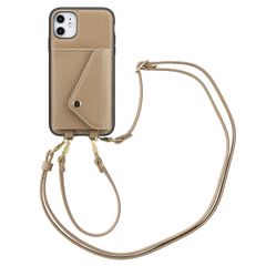 Selencia Sera Phone Case with Cord and Envelope Card Holder Apple iPhone 11 - Taupe