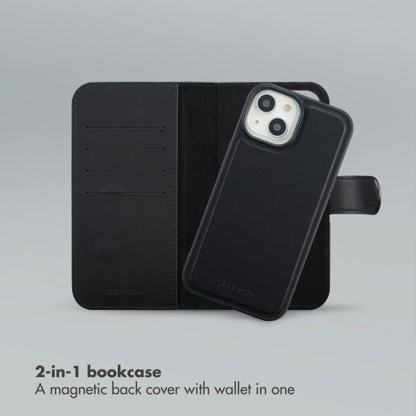 Selencia Olyn Detachable Bookcase with MagSafe Apple iPhone 15 - Black