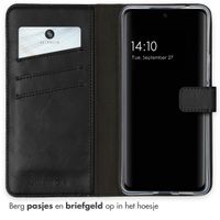 Selencia Echt Leren Bookcase Samsung Galaxy A53 - Zwart