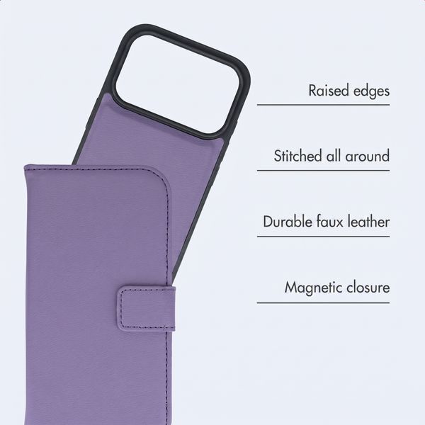 imoshion Detachable 2-in-1 Luxury Bookcase Apple iPhone 18 Pro / 17 Pro - Lilac