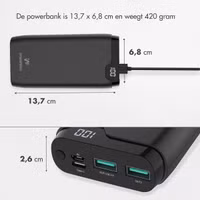 imoshion Powerbank 20.000 mAh - Quick Charge en Power Delivery - Zwart