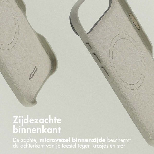 Accezz MagSafe Leather Backcover Apple iPhone Air - Light Grey