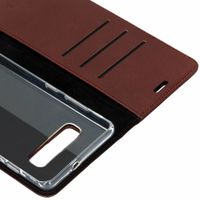 Valenta Leather Bookcase Samsung Galaxy S10 Plus - Bruin