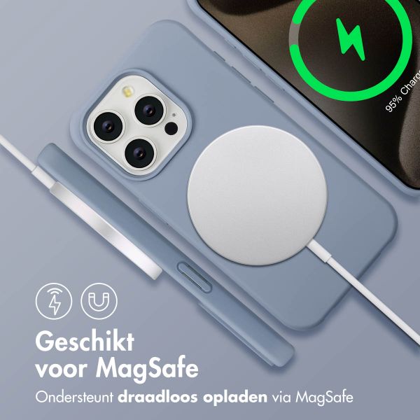 imoshion Color Backcover met afneembaar koord MagSafe Apple iPhone 15 Pro Max - Ash Blue