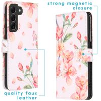 imoshion Design Softcase Bookcase Samsung Galaxy S22 Plus - Blossom Watercolor