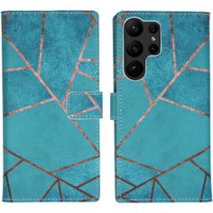 imoshion Design Softcase Bookcase Samsung Galaxy S23 Ultra - Blue Graphic