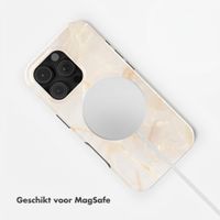 Selencia Vivid Backcover met MagSafe Apple iPhone 16 Pro Max - Golden Beige Marble