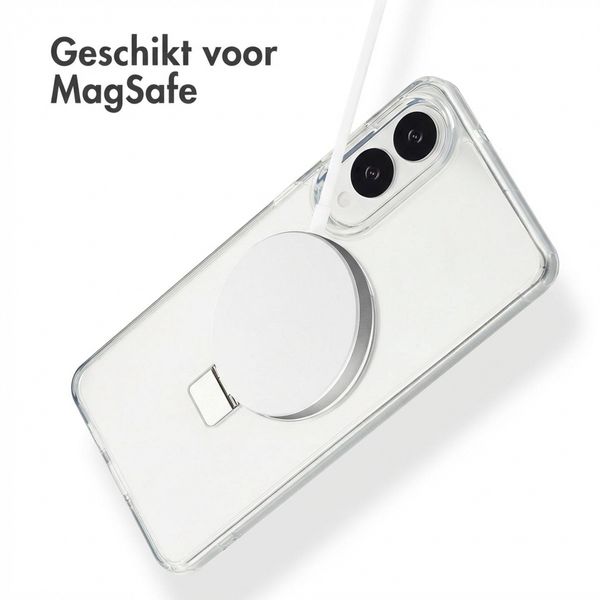 Accezz Ring Stand Backcover met MagSafe Samsung Galaxy S25 Edge - Transparant