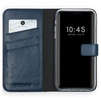 Selencia Echt Leren Bookcase Apple iPhone Xr - Blauw