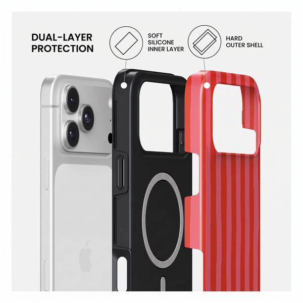 Burga Tough Back Cover with MagSafe Apple iPhone 18 Pro - Pomegranate