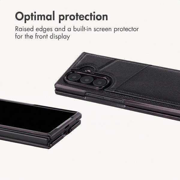 imoshion Faux Leather MagSafe Back Cover with Card Holder Samsung Galaxy Z Fold 8 Ultra - Black